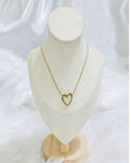 Anti tarnished open hearted necklace